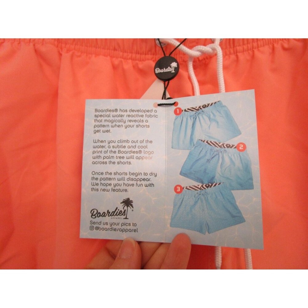 BOARDIES Apparel - Men Swim Shorts Size Small - Coral/Orange Color - New W/Tags - Picture 9 of 16